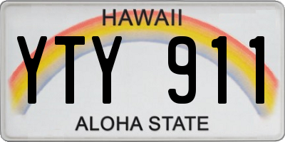 HI license plate YTY911