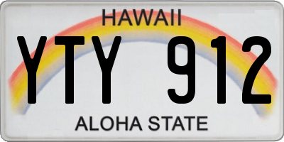 HI license plate YTY912