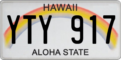 HI license plate YTY917