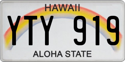 HI license plate YTY919