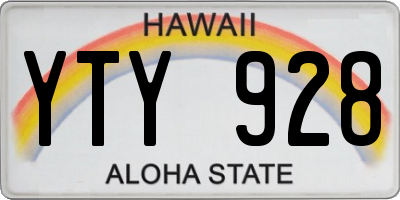 HI license plate YTY928