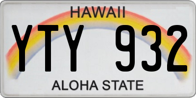 HI license plate YTY932