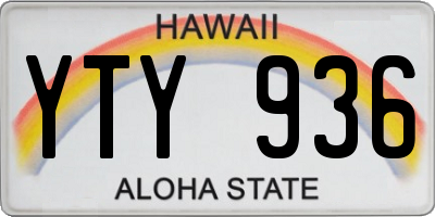 HI license plate YTY936