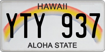 HI license plate YTY937