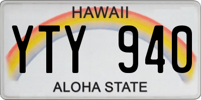 HI license plate YTY940