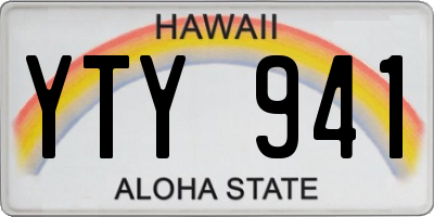 HI license plate YTY941