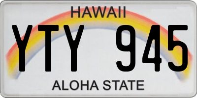 HI license plate YTY945