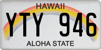 HI license plate YTY946