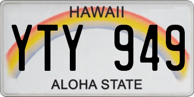 HI license plate YTY949