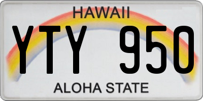 HI license plate YTY950