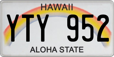 HI license plate YTY952