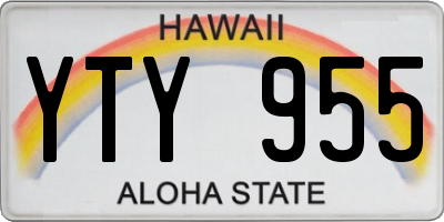 HI license plate YTY955