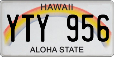 HI license plate YTY956