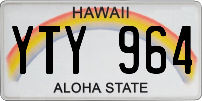 HI license plate YTY964