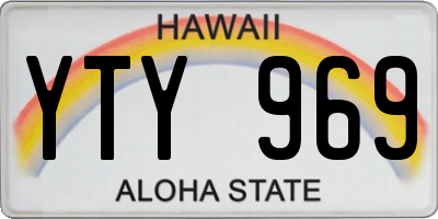 HI license plate YTY969