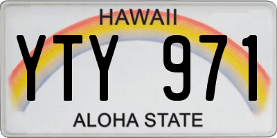 HI license plate YTY971