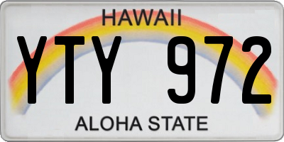 HI license plate YTY972