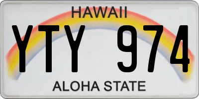 HI license plate YTY974