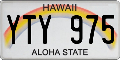 HI license plate YTY975