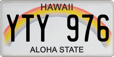 HI license plate YTY976