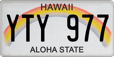 HI license plate YTY977
