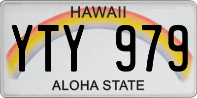 HI license plate YTY979