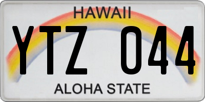 HI license plate YTZ044