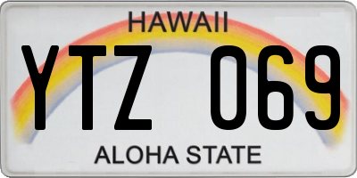 HI license plate YTZ069