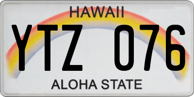 HI license plate YTZ076