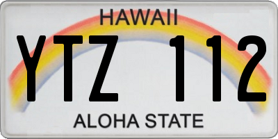 HI license plate YTZ112