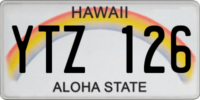 HI license plate YTZ126