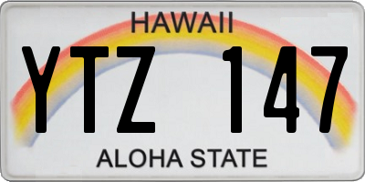 HI license plate YTZ147