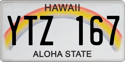 HI license plate YTZ167