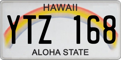HI license plate YTZ168