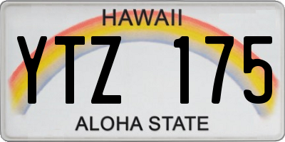 HI license plate YTZ175