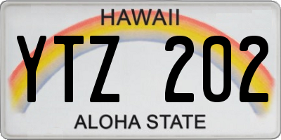 HI license plate YTZ202