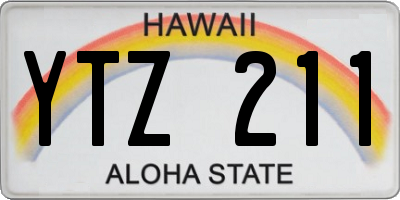 HI license plate YTZ211