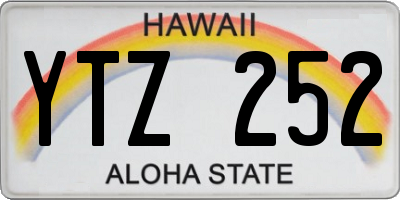 HI license plate YTZ252