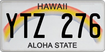 HI license plate YTZ276