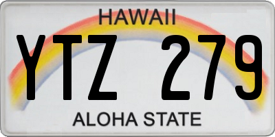 HI license plate YTZ279