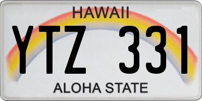 HI license plate YTZ331