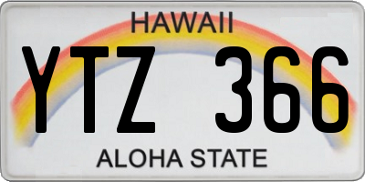 HI license plate YTZ366