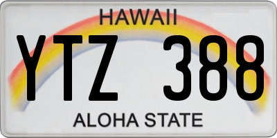 HI license plate YTZ388