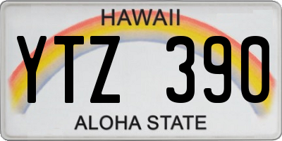 HI license plate YTZ390