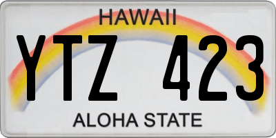 HI license plate YTZ423
