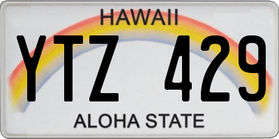 HI license plate YTZ429