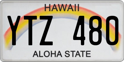 HI license plate YTZ480
