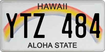HI license plate YTZ484