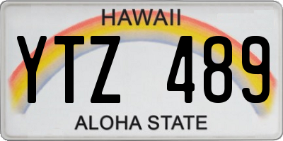 HI license plate YTZ489