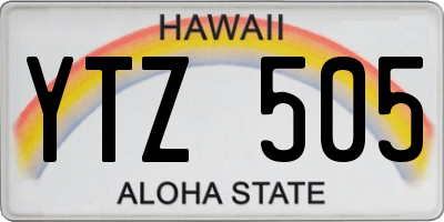 HI license plate YTZ505